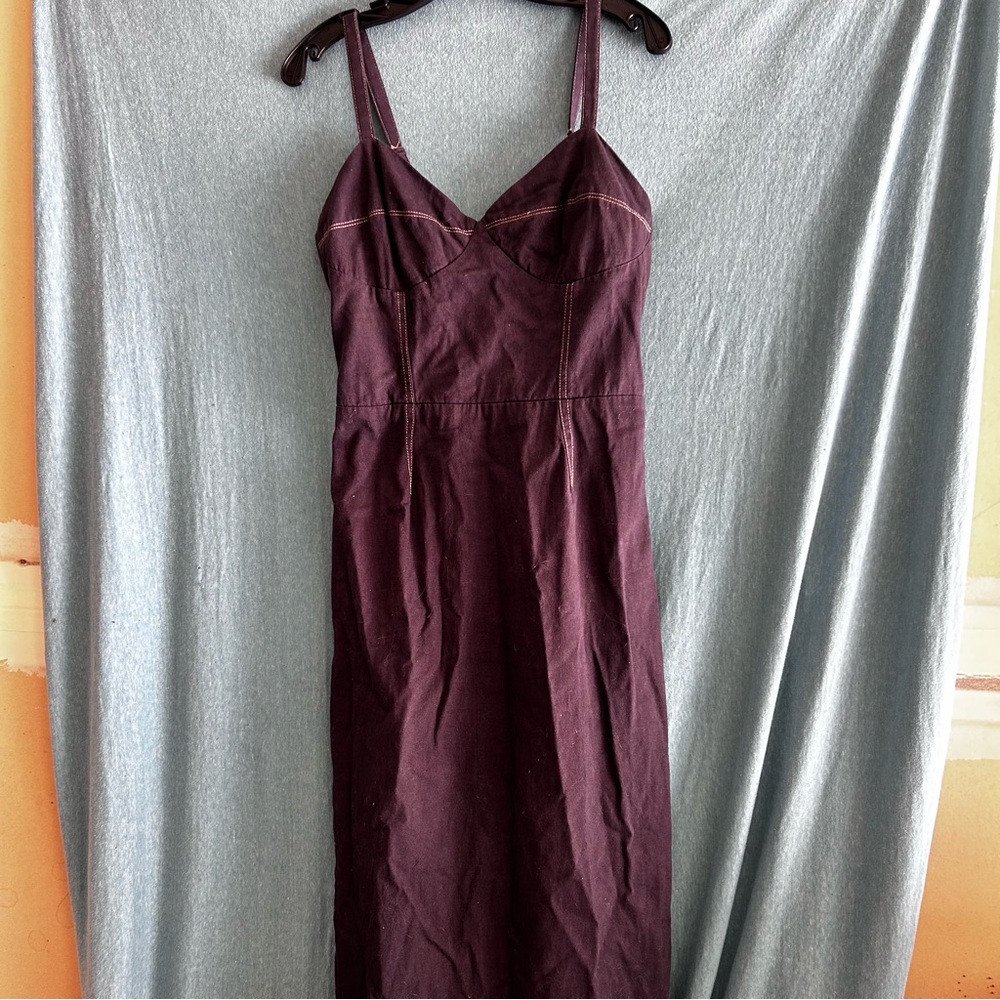 Black Spaghetti Strap Denim Dress